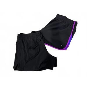 Active Workout Black Short Set Bundle of 2 - Size Large